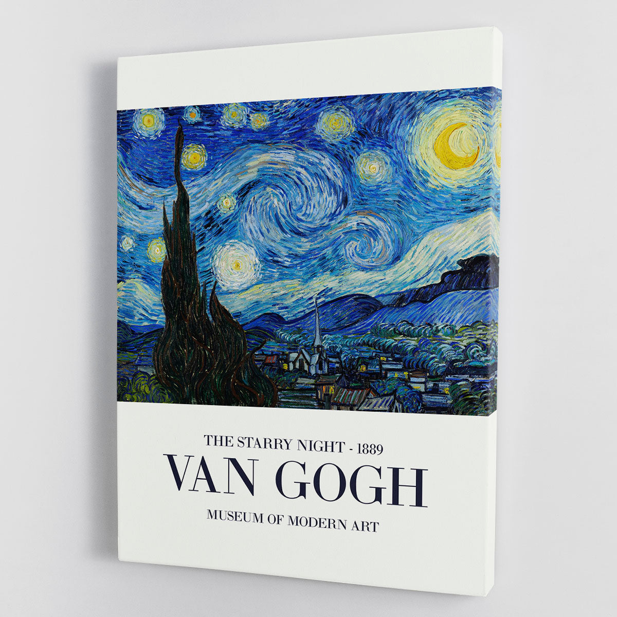 The Starry Night Titled Canvas Print or Poster - Canvas Art Rocks - 1