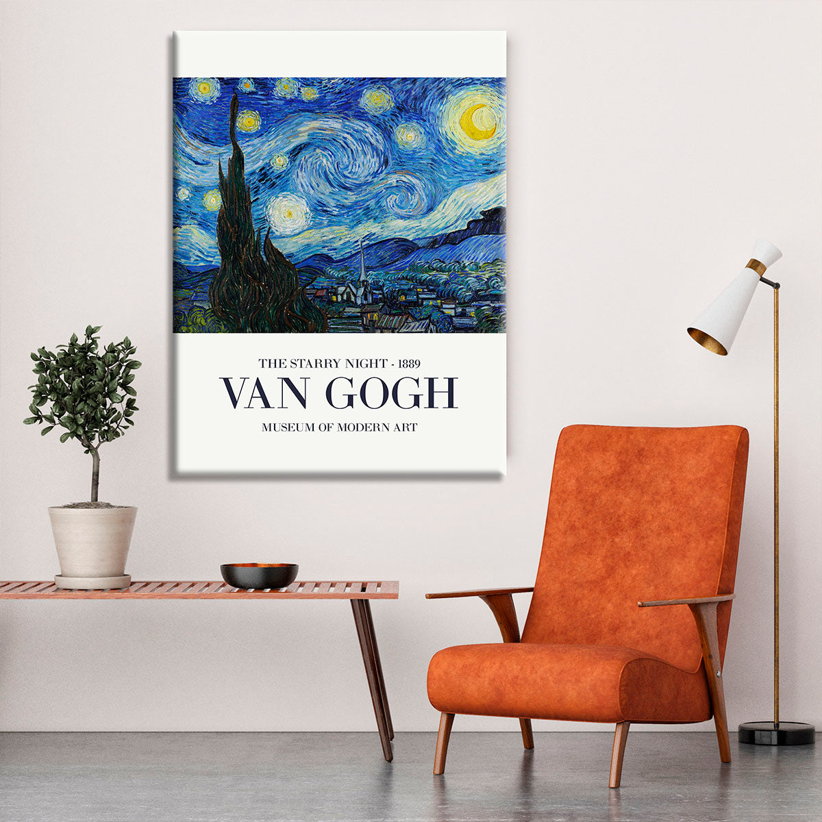 The Starry Night Titled Canvas Print or Poster - Canvas Art Rocks - 6