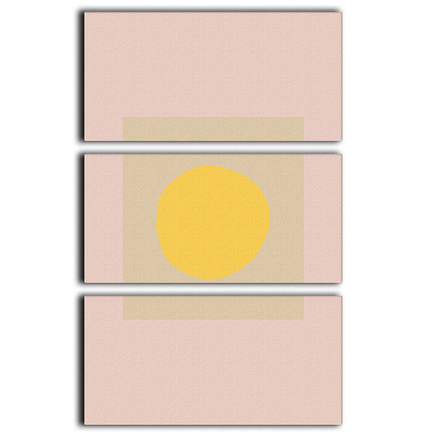 The Sun Pale 3 Split Panel Canvas Print - 1x - 1