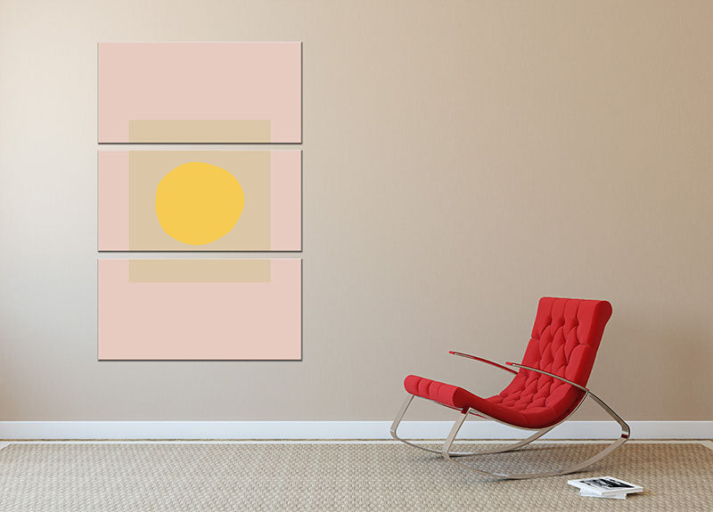 The Sun Pale 3 Split Panel Canvas Print - 1x - 2