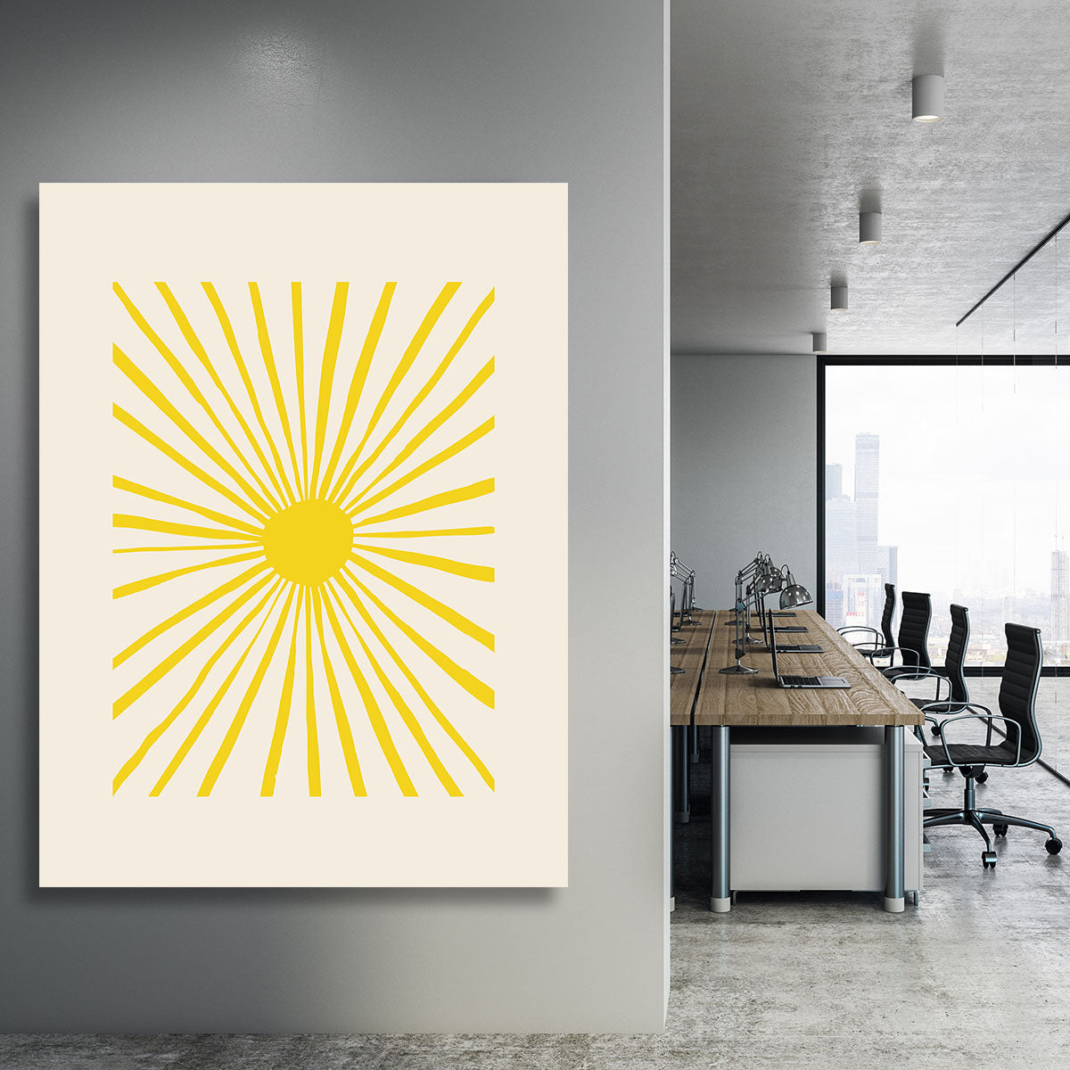 The Sun Split Art Canvas Print or Poster - 1x - 3