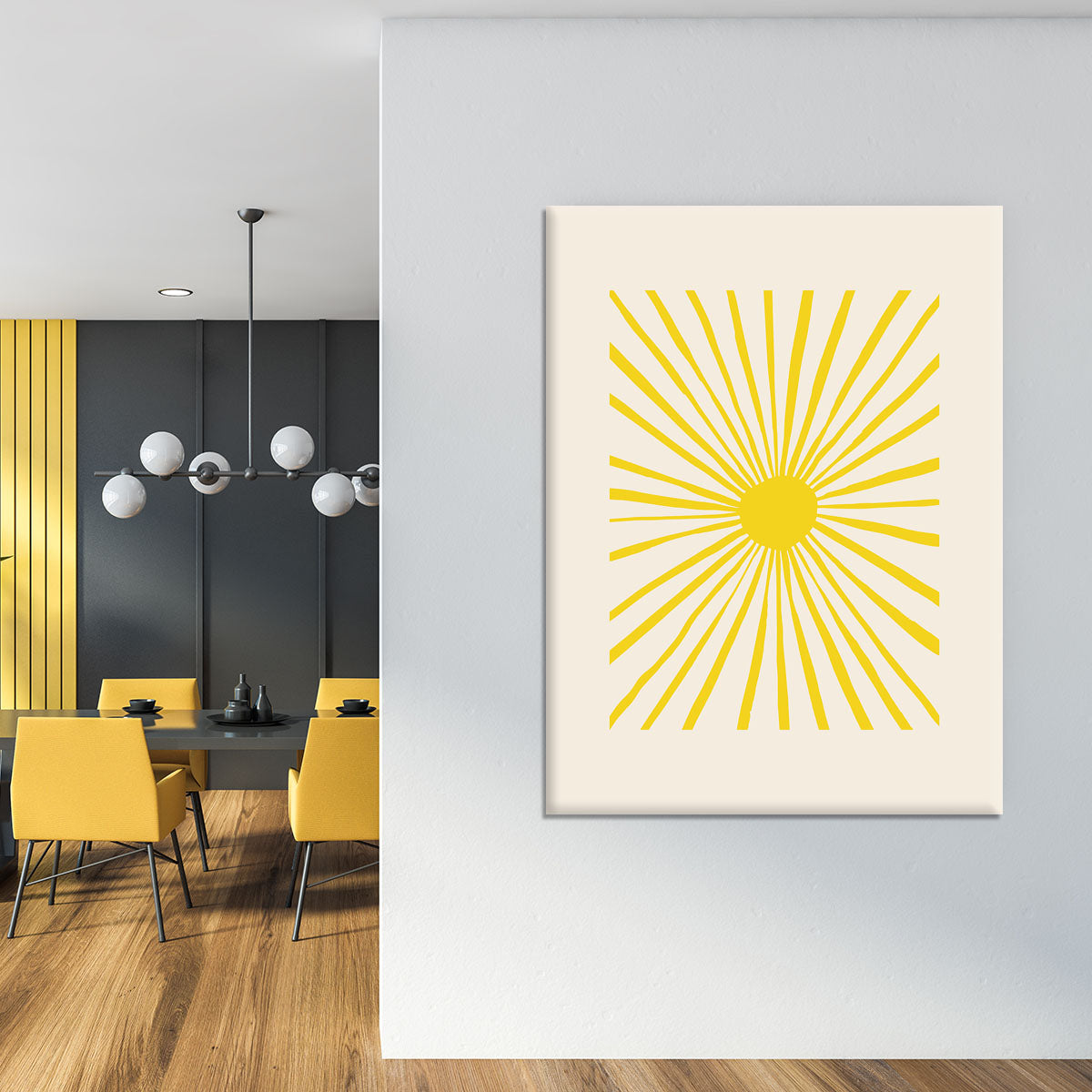 The Sun Split Art Canvas Print or Poster - 1x - 4