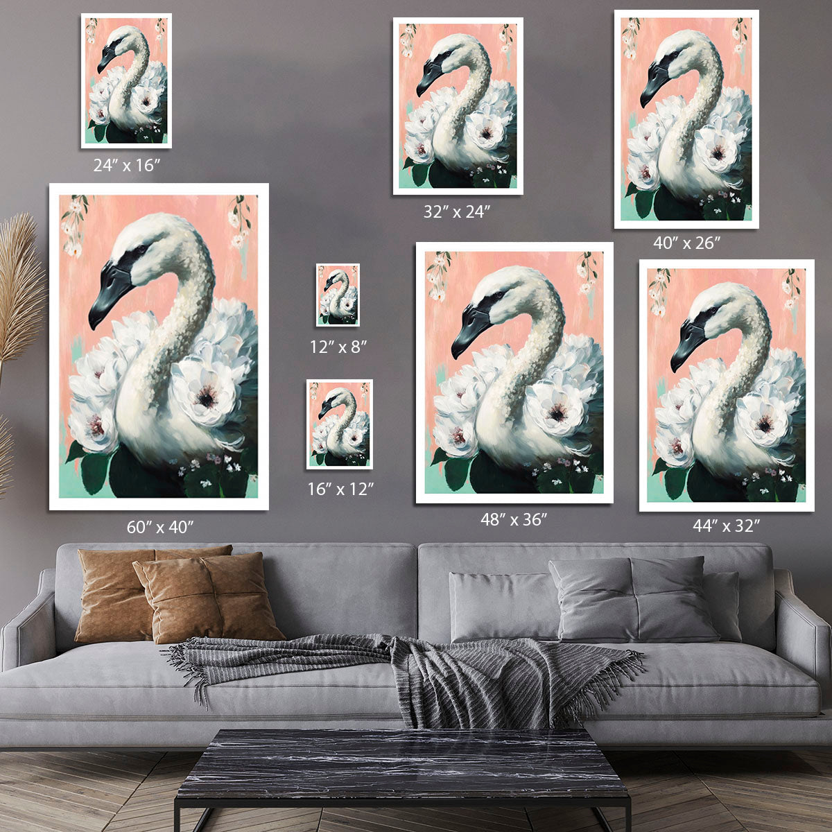 The Swan Canvas Print or Poster - 1x - 7