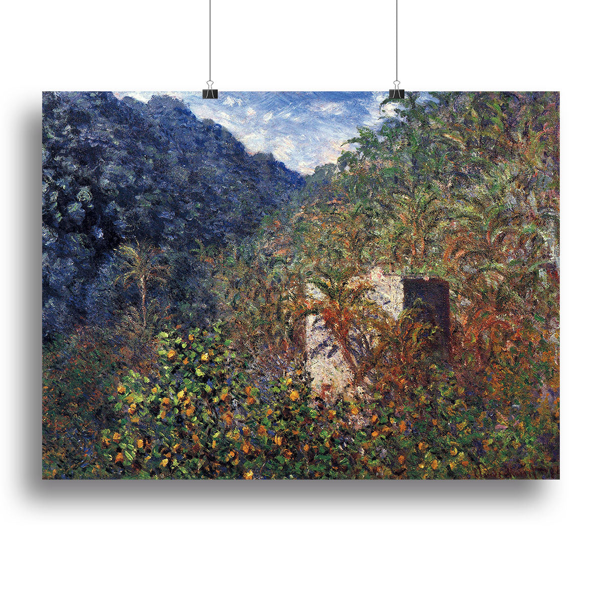 The Valley Sasso Bordighera by Monet Poster - Unframed