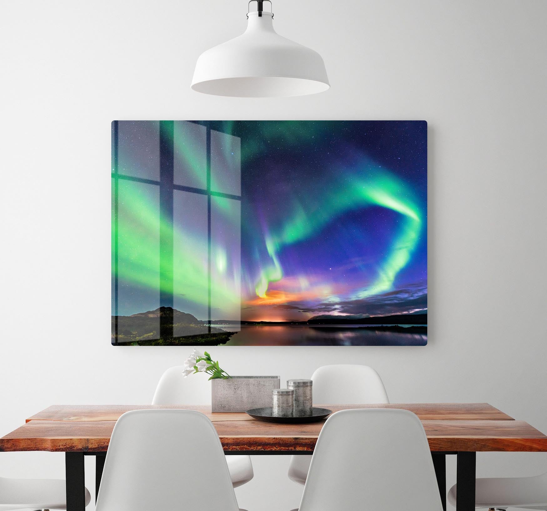 The aurora in Iceland Acrylic Block - Canvas Art Rocks - 2