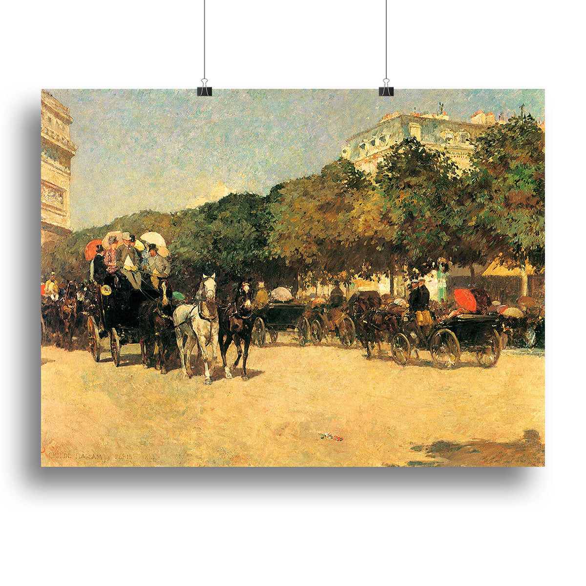 The day of the Grand Prize 2 by Hassam Poster - Unframed