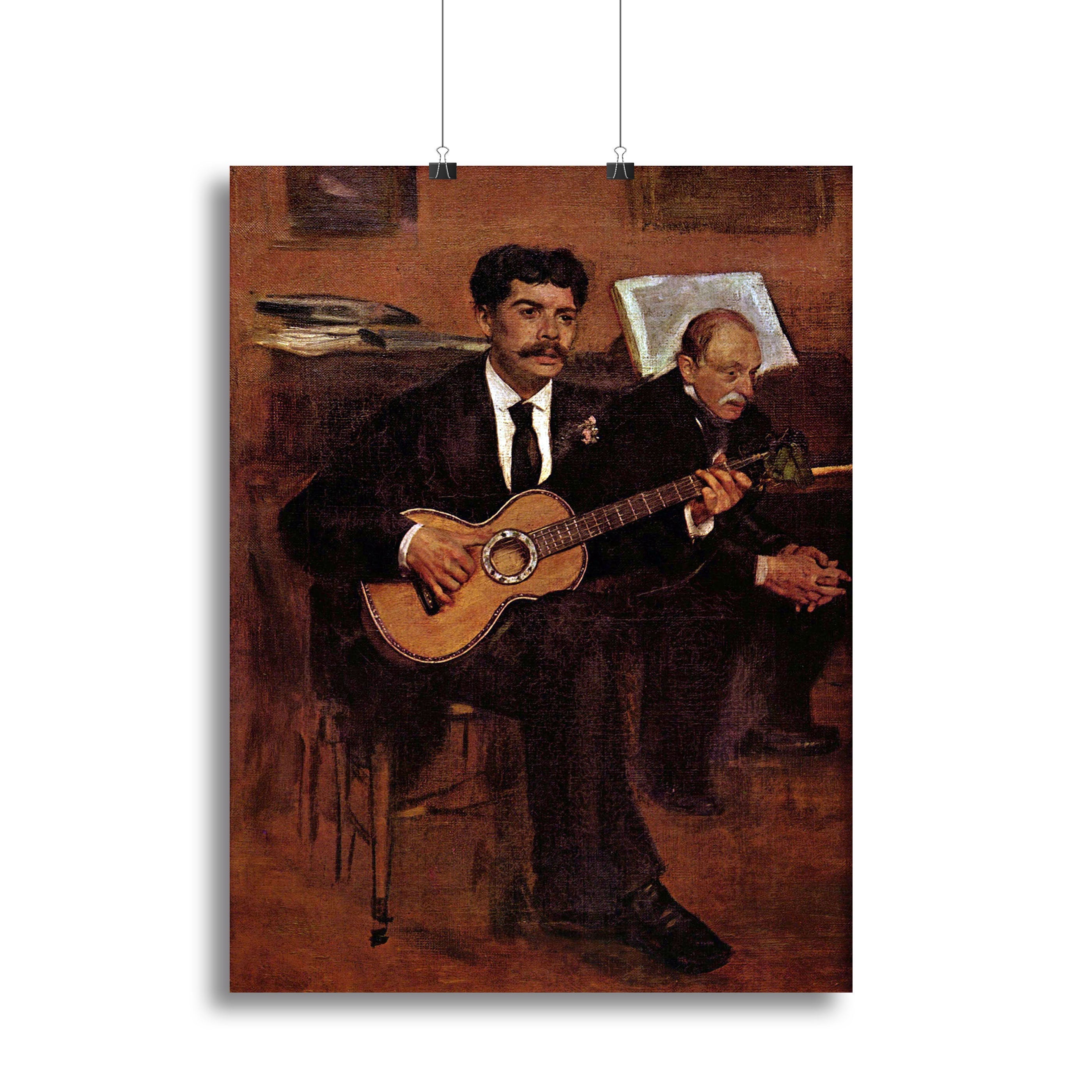 The guitarist Pagans and Monsieur Degas by Manet Poster - Unframed