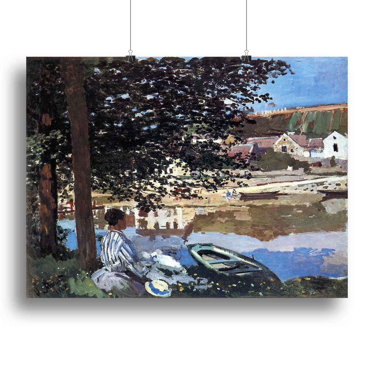 The river has burst its banks by Monet Poster - Unframed