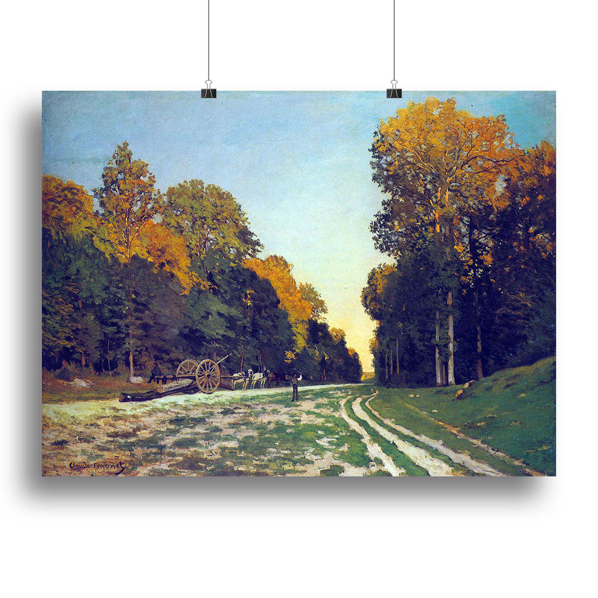 The road from Chailly to Fontainebleau by Monet Poster - Unframed