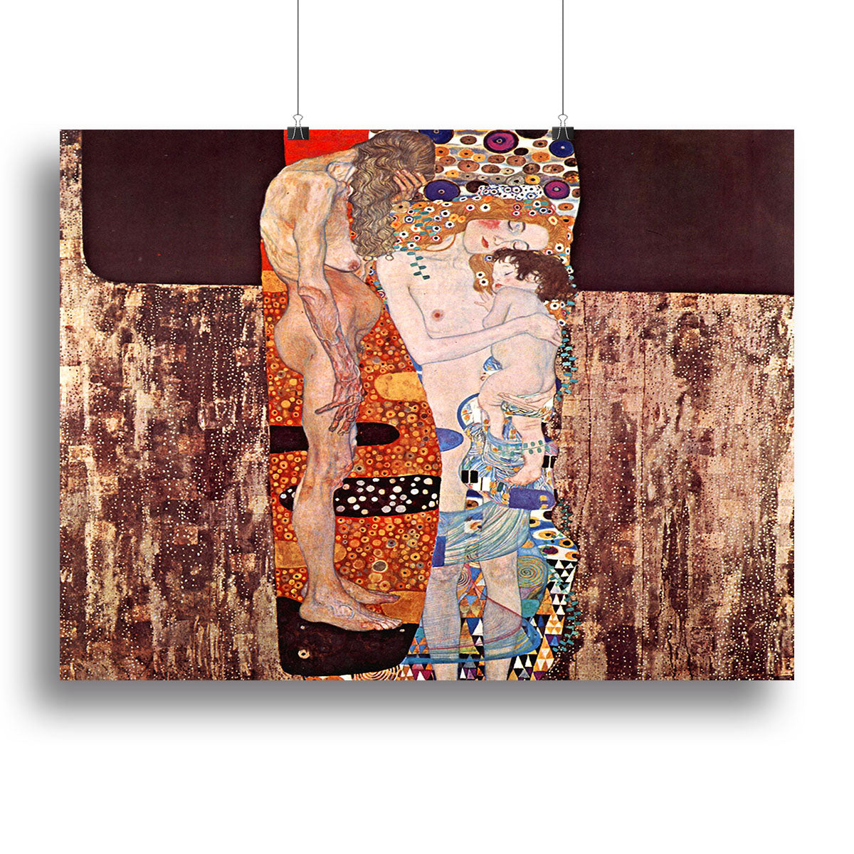The three ages of a woman by Klimt Poster - Unframed