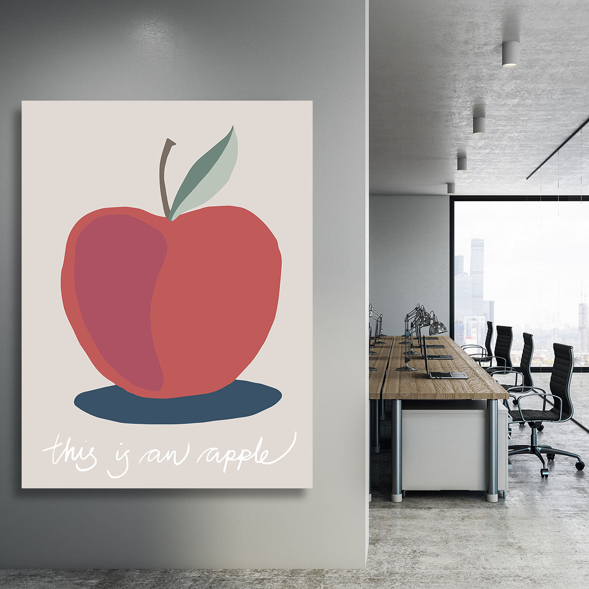 This is an Apple Canvas Print or Poster - 1x - 3
