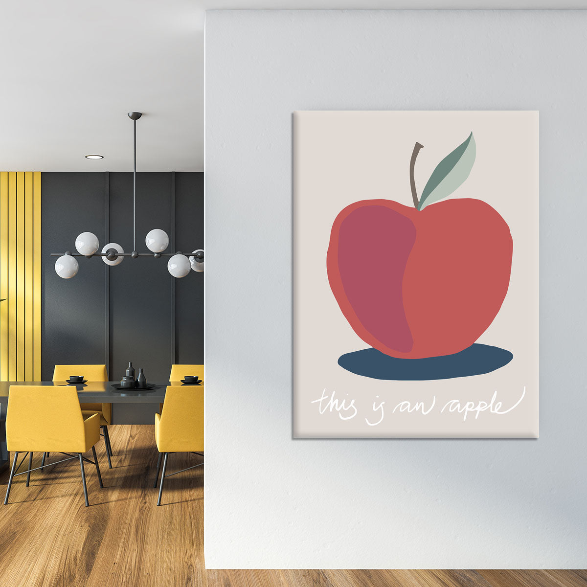 This is an Apple Canvas Print or Poster - 1x - 4