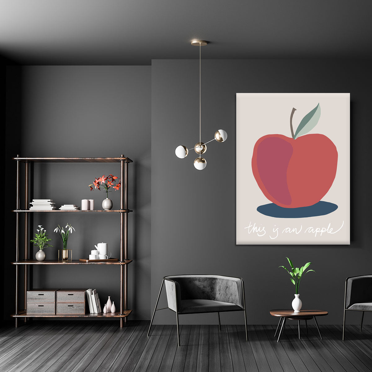 This is an Apple Canvas Print or Poster - 1x - 5