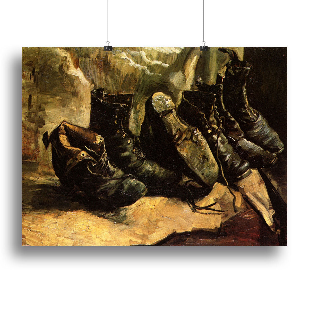 Three Pairs of Shoes by Van Gogh Poster - Unframed