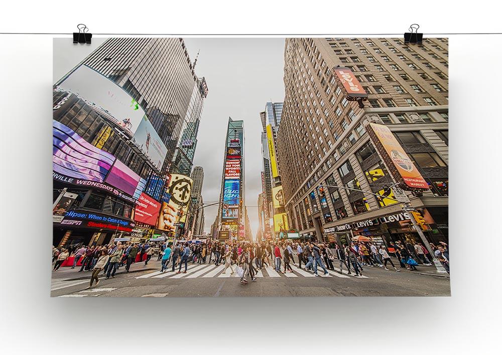 Times Square at sunset Poster - Unframed