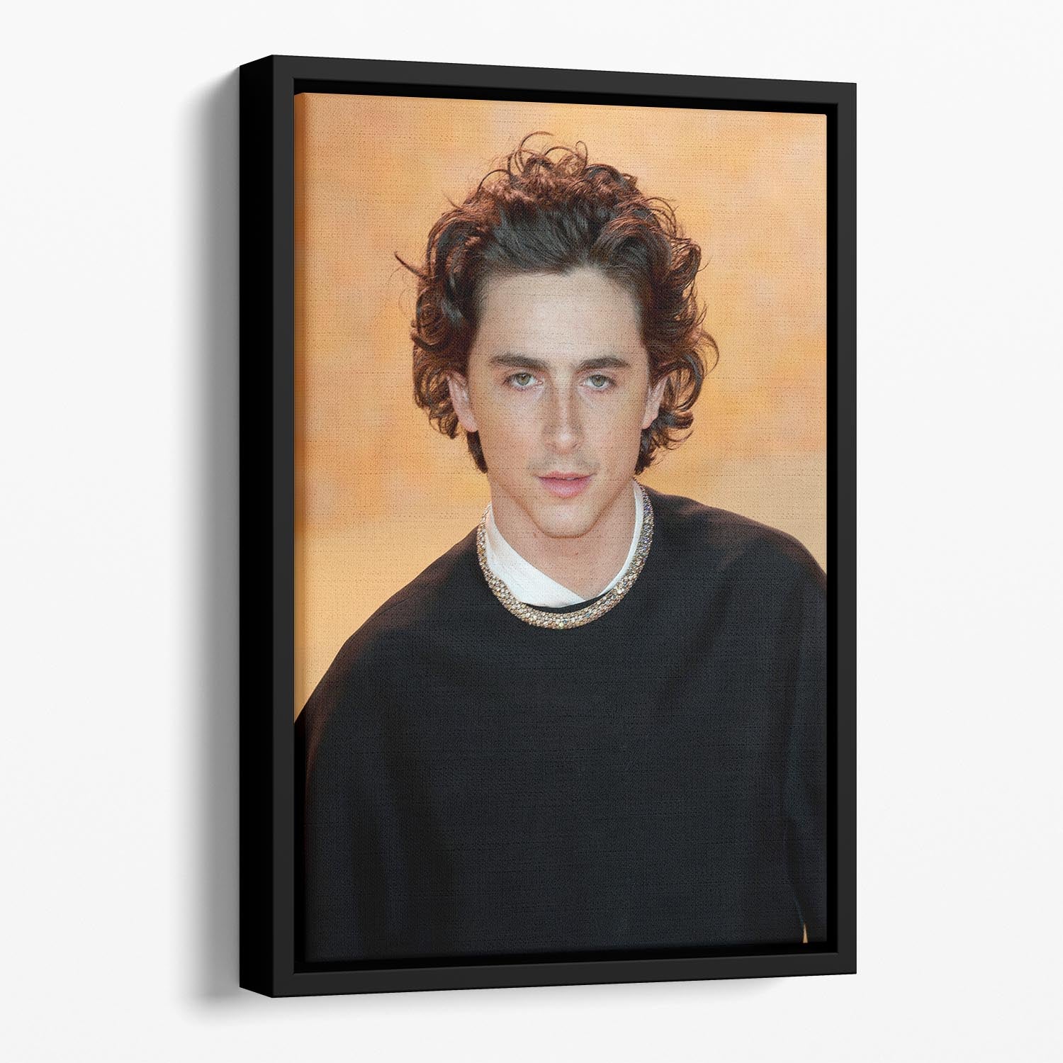 Timothee Chalamet at the premiere of Dune part two Floating Framed Canvas - Canvas Art Rocks - 1