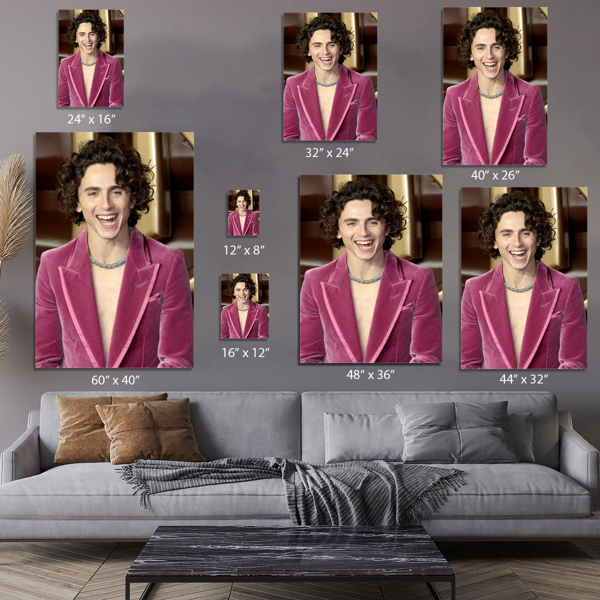 Timothee Chalamet at the premiere of Wonka Canvas Print or Poster - Canvas Art Rocks - 7