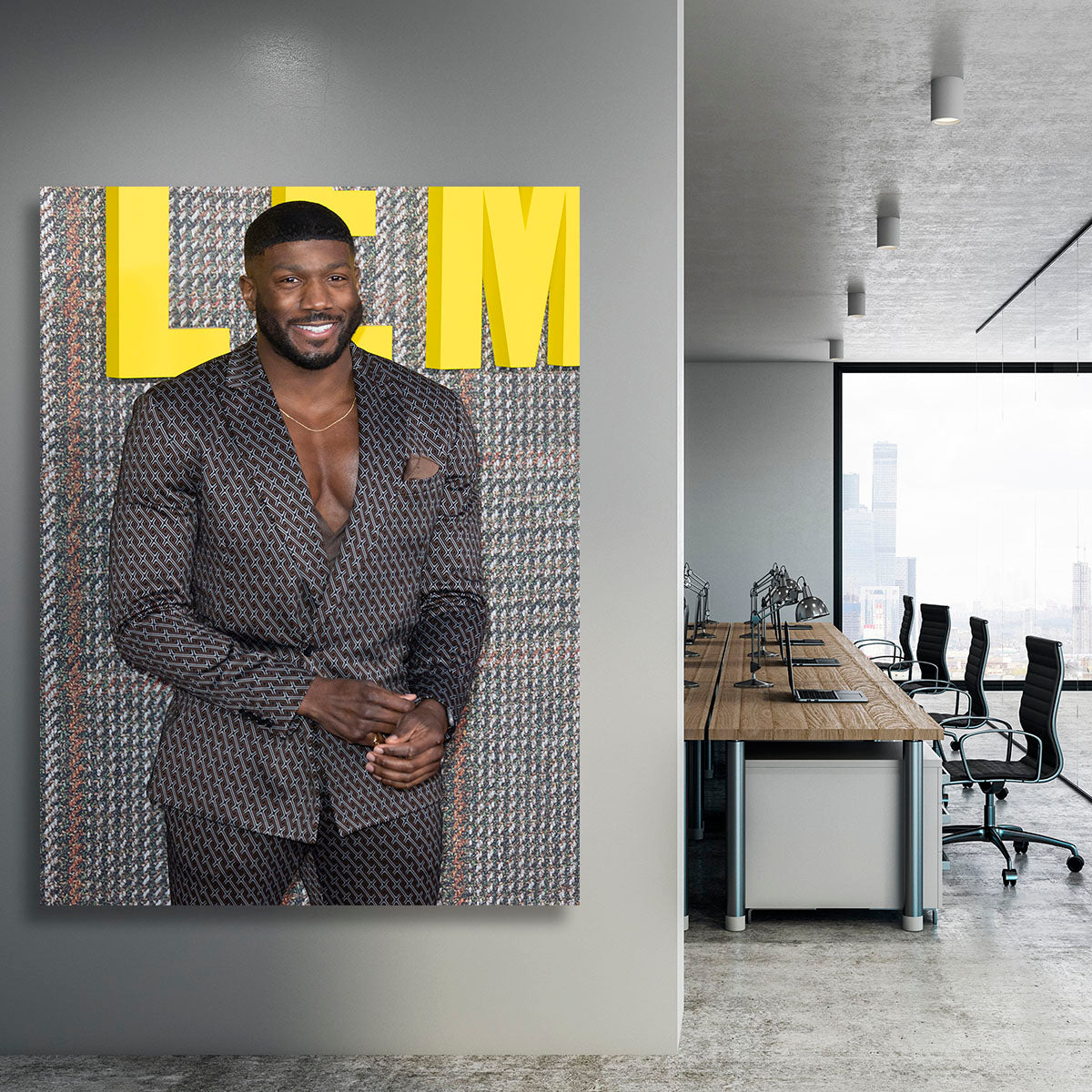 Toby Olubi at The Gentleman UK TV Premiere Canvas Print or Poster - Canvas Art Rocks - 3