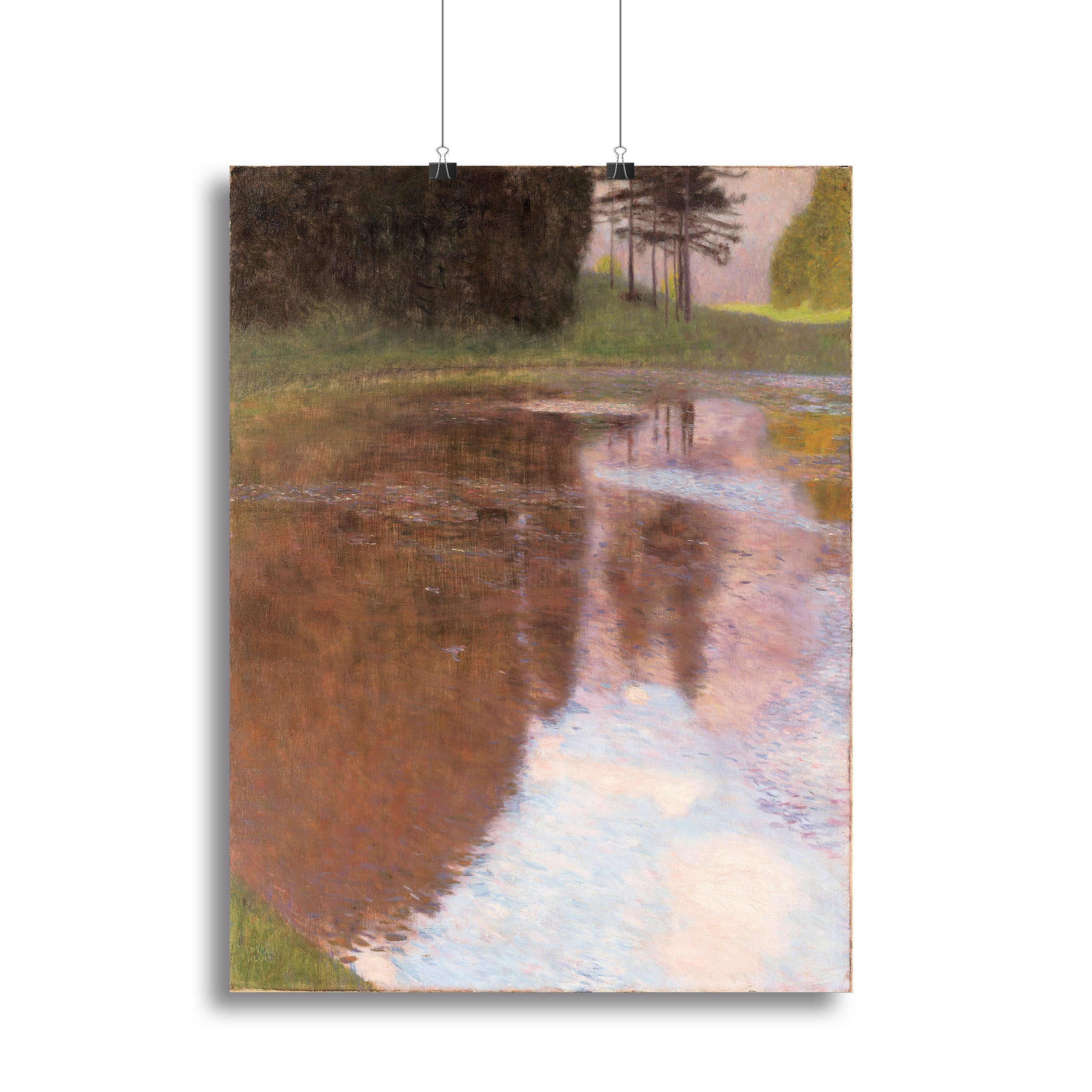 Tranquil Pond near Salzburg by Klimt Poster - Unframed