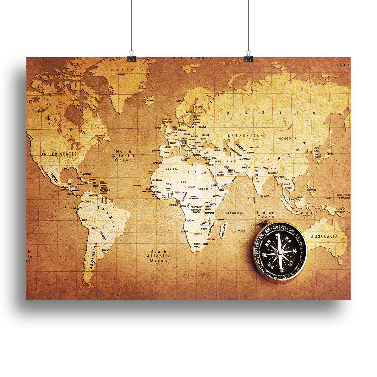 Treasure map background Poster - Unframed
