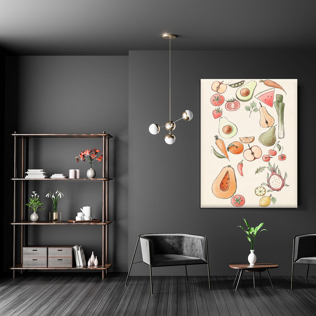 Tropical Vegetable illustration Lock Canvas Print or Poster - Canvas Art Rocks - 5