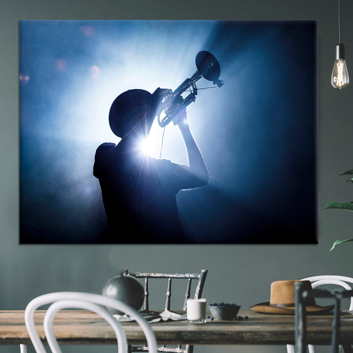 Trumpet Player Canvas Print or Poster - 1x - 3