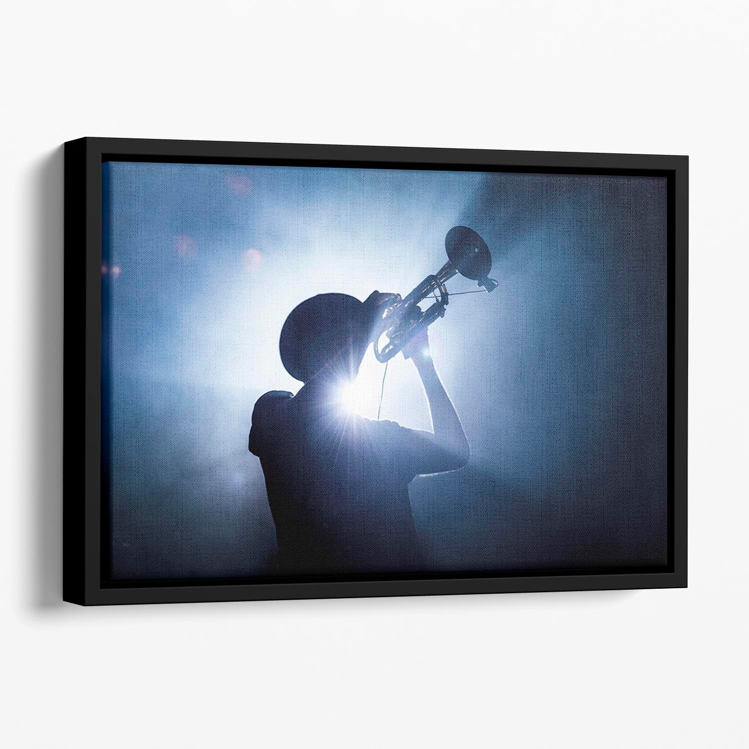Trumpet Player Floating Framed Canvas - 1x - 1