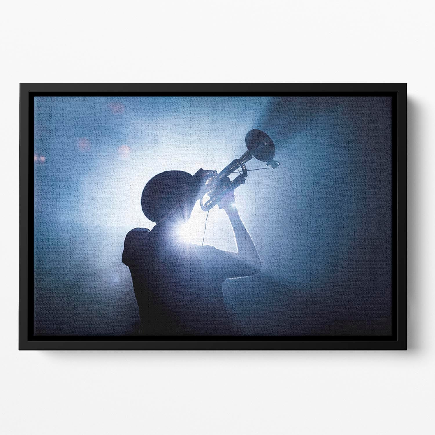 Trumpet Player Floating Framed Canvas - 1x - 2