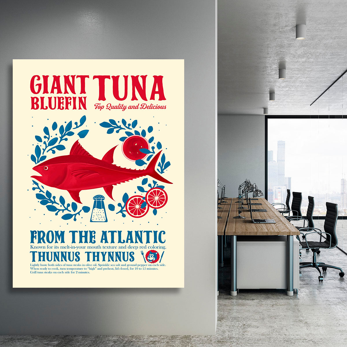 Tuna kitchen print Canvas Print or Poster - Canvas Art Rocks - 3