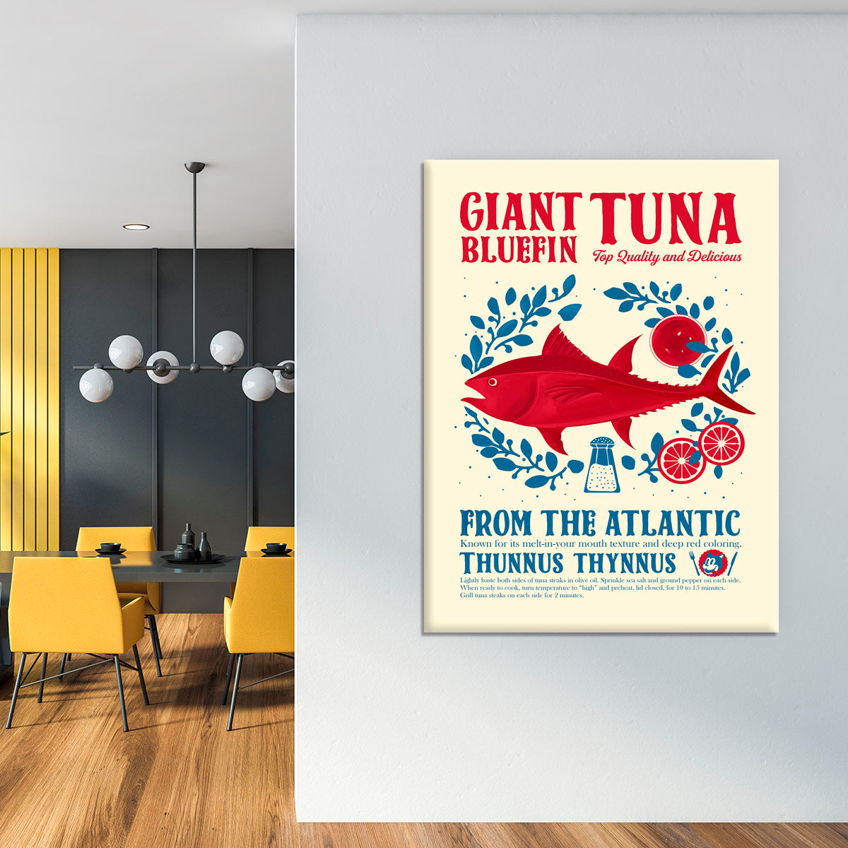 Tuna kitchen print Canvas Print or Poster - Canvas Art Rocks - 4