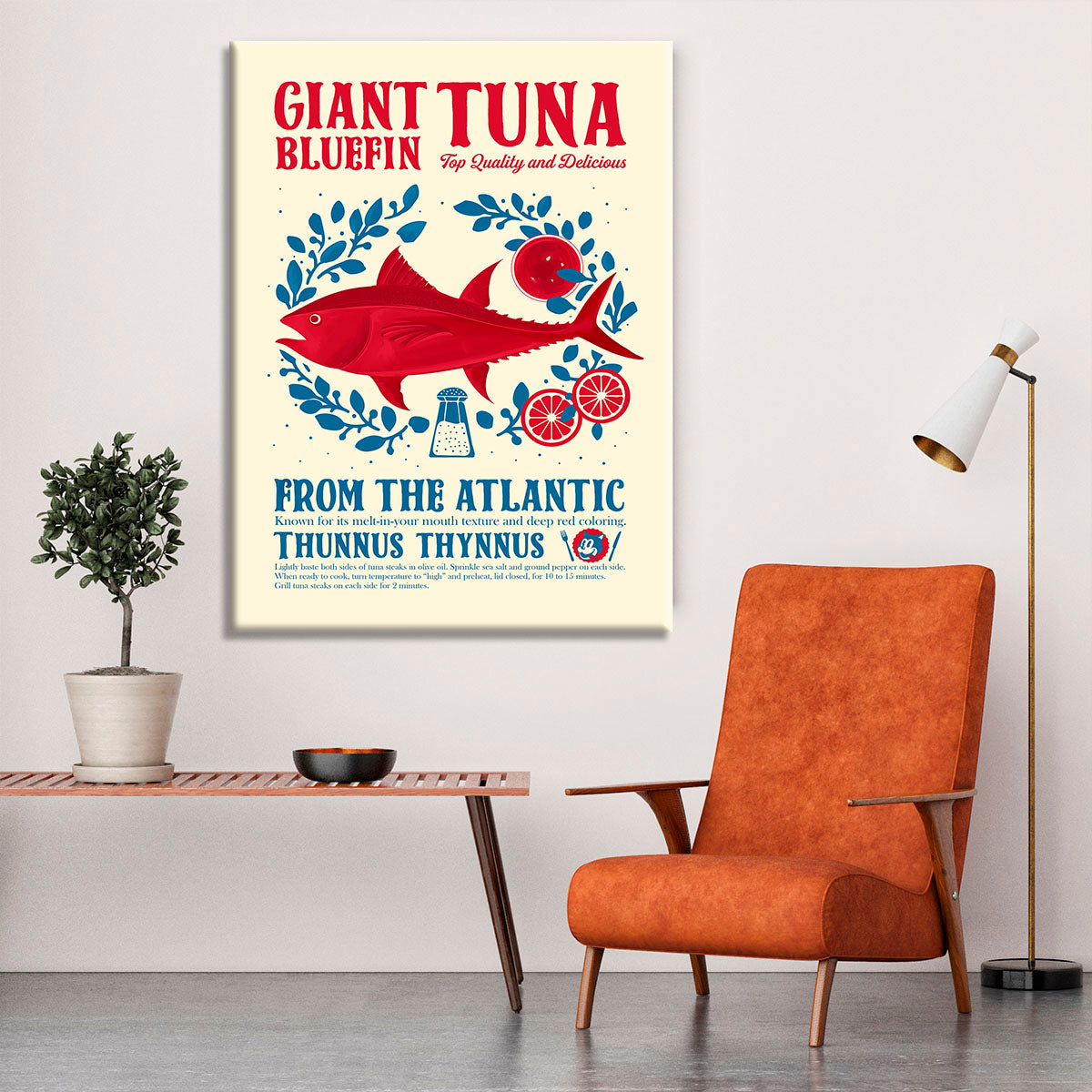 Tuna kitchen print Canvas Print or Poster - Canvas Art Rocks - 6