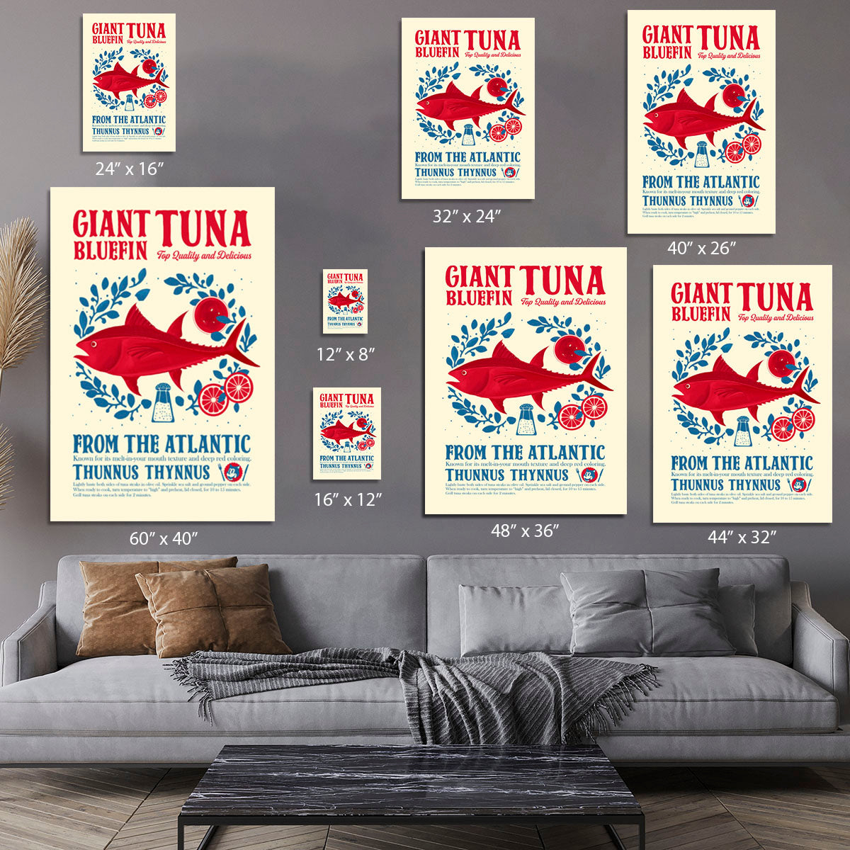 Tuna kitchen print Canvas Print or Poster - Canvas Art Rocks - 7