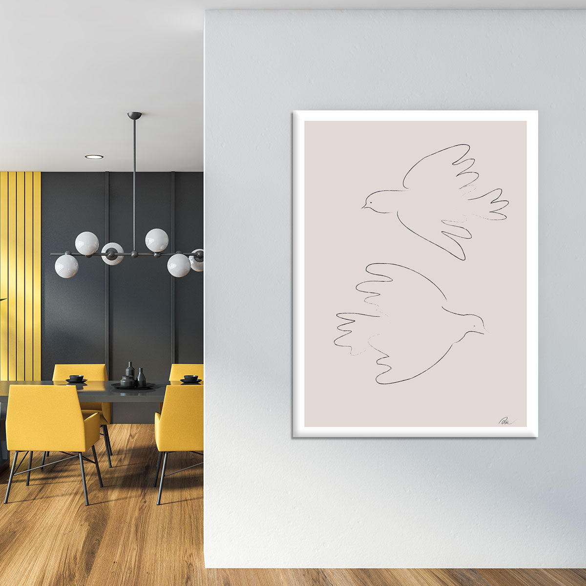 Two Doves Canvas Print or Poster - 1x - 4
