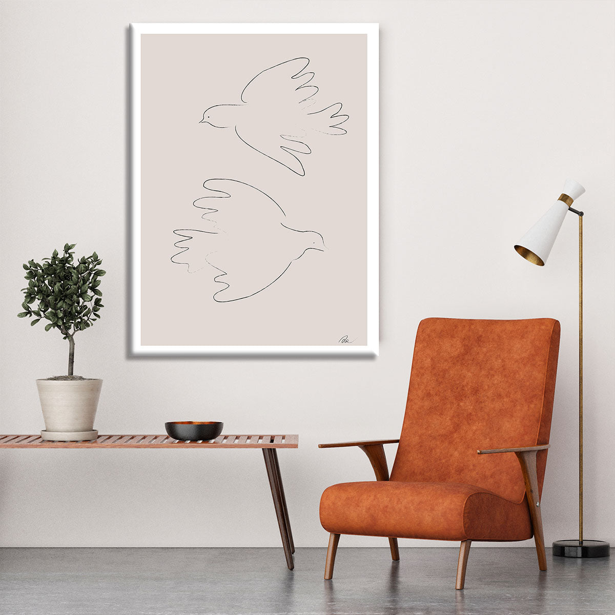 Two Doves Canvas Print or Poster - 1x - 6