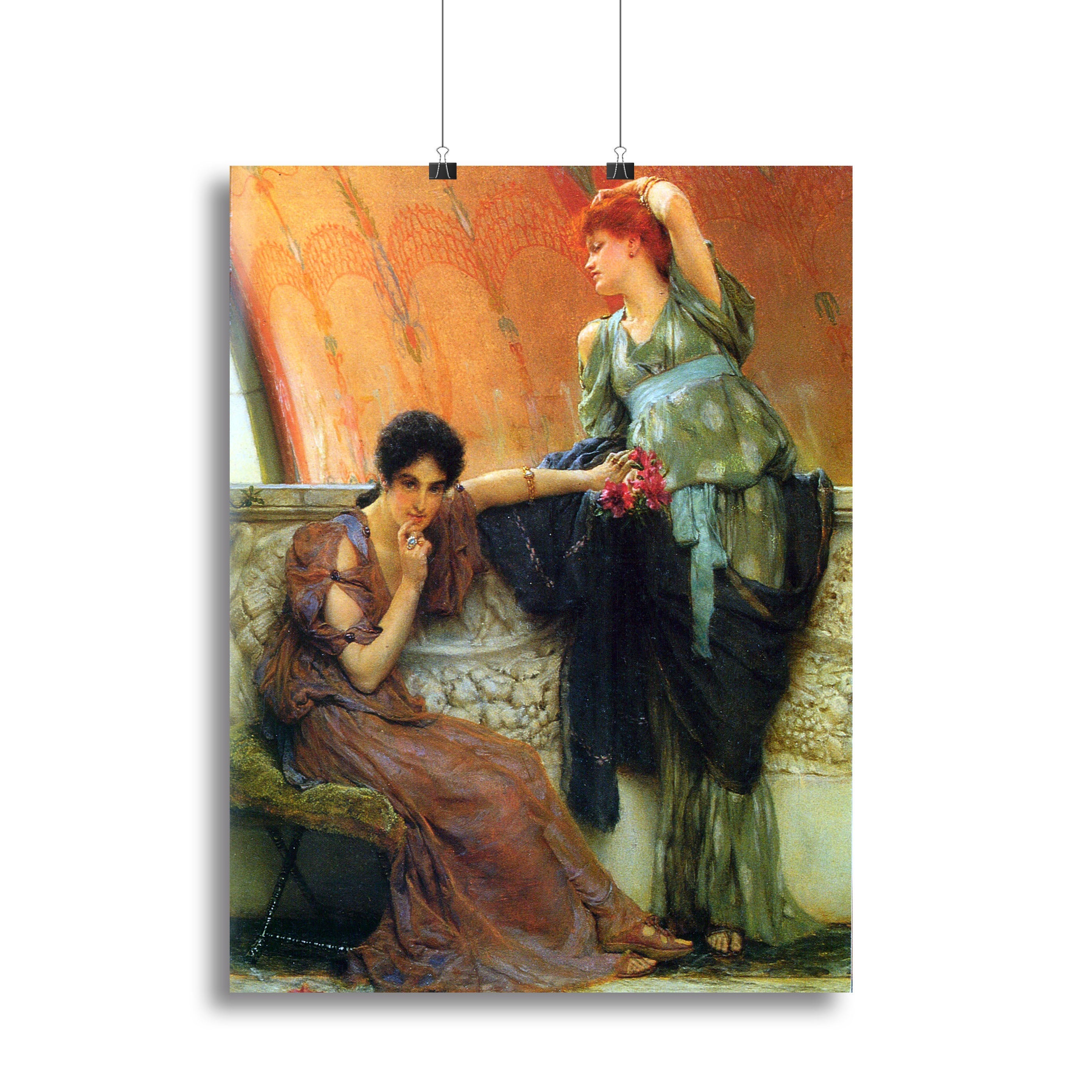 Unconscious rivals detail by Alma Tadema Poster - Unframed