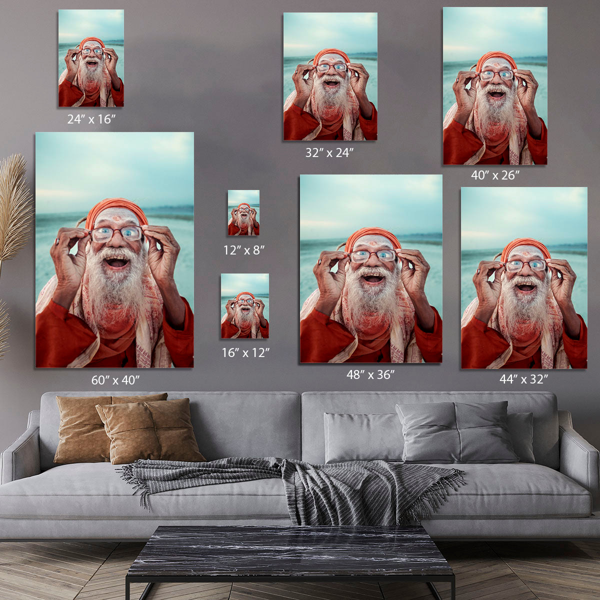 Untitled Portraits From Varanasi Canvas Print or Poster - 1x - 7