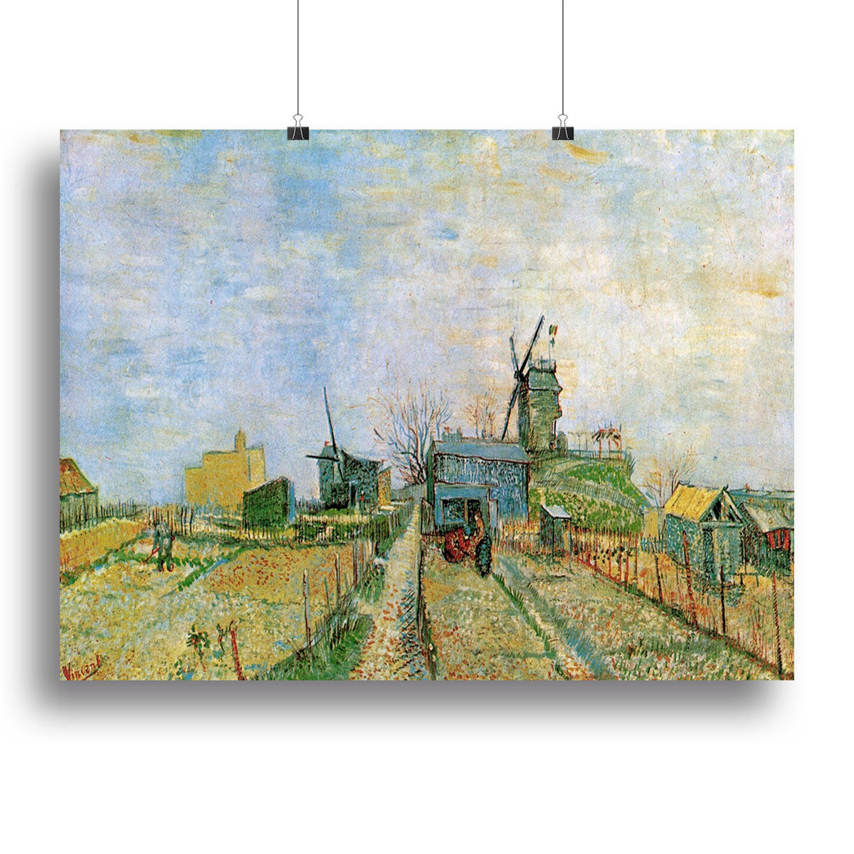 Vegetable Garden in Montmartre by Van Gogh Poster - Unframed