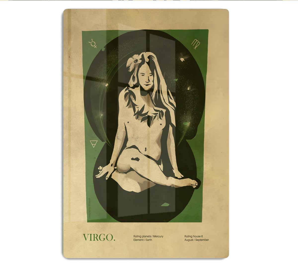 Virgo Celestial Radiance Print Acrylic Block - Canvas Art Rocks - 1