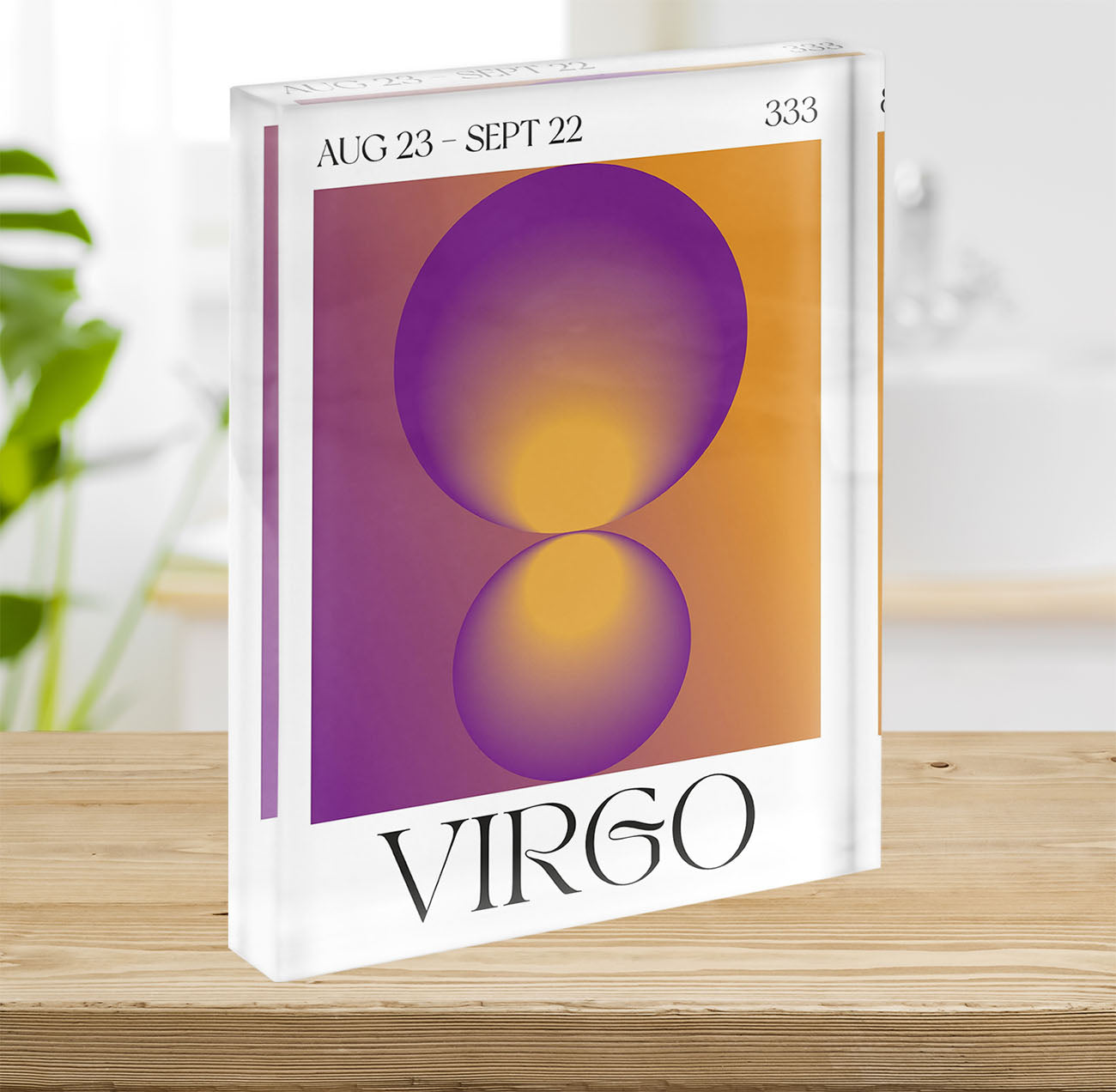 Virgo Zodiac Radiant Print Acrylic Block - Canvas Art Rocks - 2