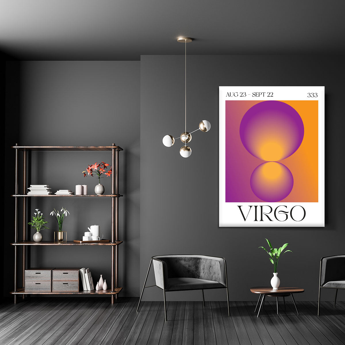 Virgo Zodiac Radiant Print Canvas Print or Poster - Canvas Art Rocks - 5