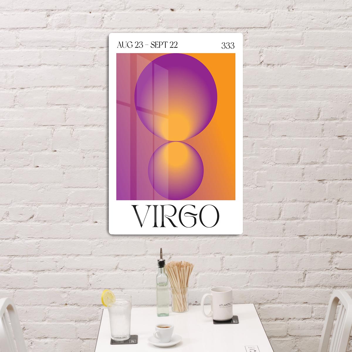 Virgo Zodiac Radiant Print Acrylic Block - Canvas Art Rocks - 3