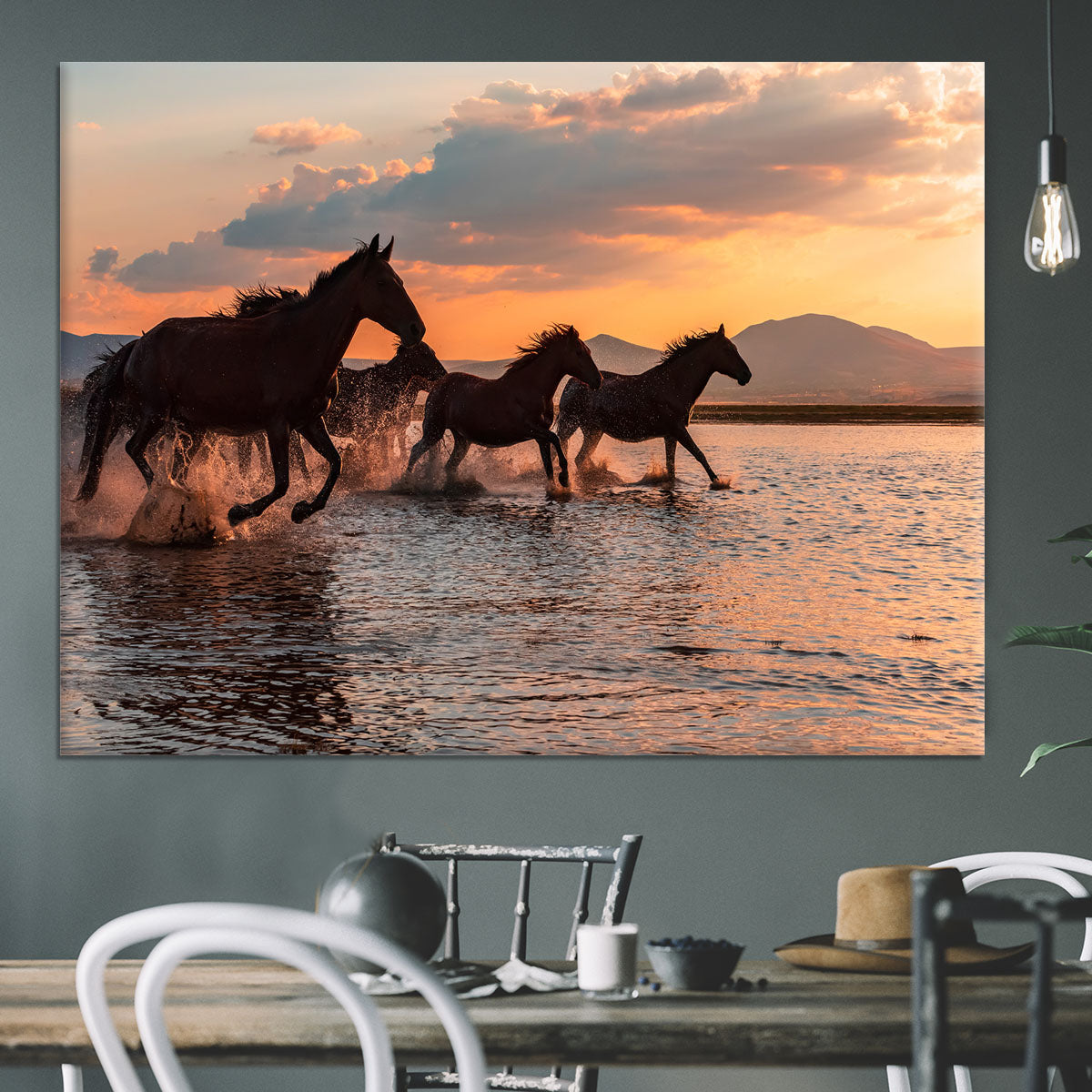 WATER HORSES Canvas Print or Poster - 1x - 3