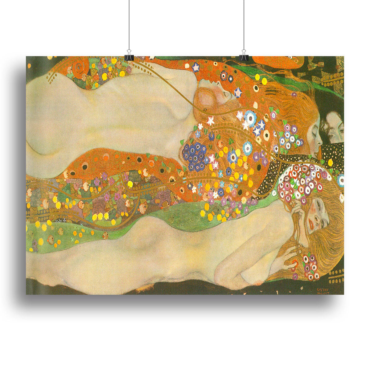 Water snakes friends II by Klimt Poster - Unframed