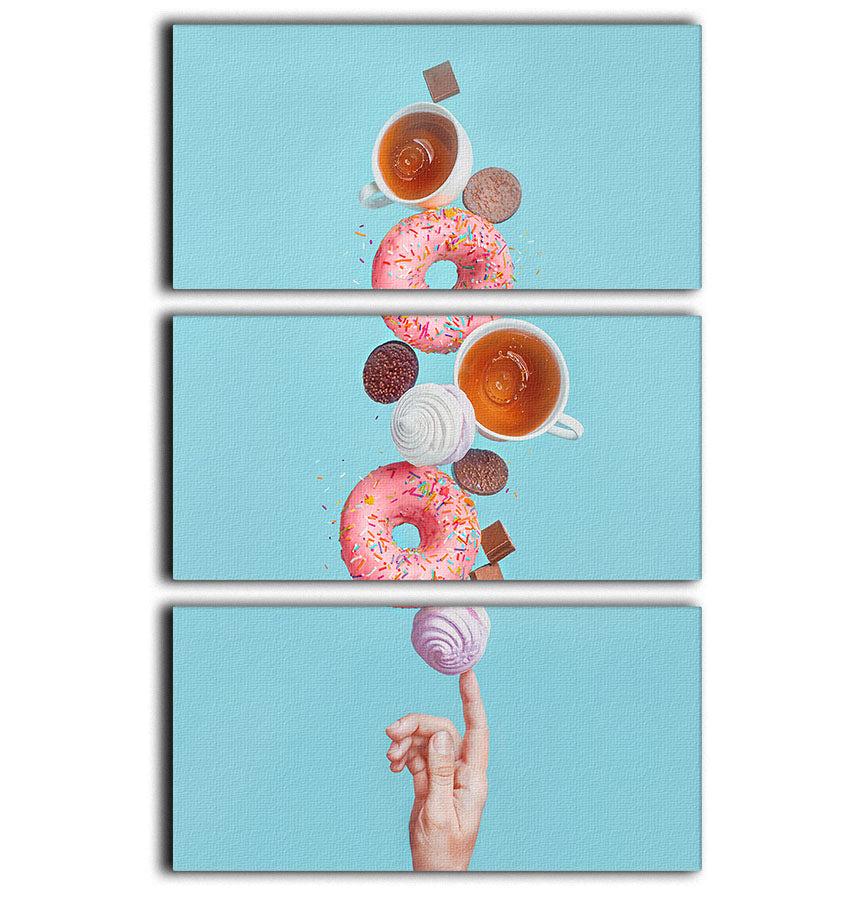 Weekend donuts 3 Split Panel Canvas Print - 1x - 1