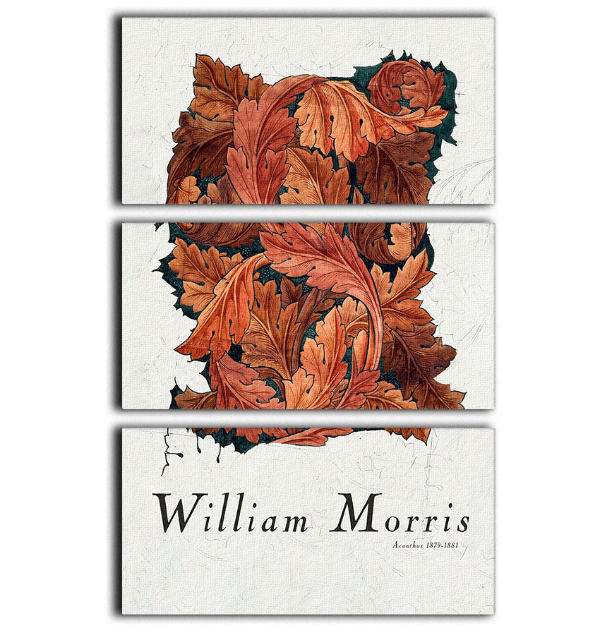 William Morris Acanthus 3 Split Panel Canvas Print - Canvas Art Rocks - 1