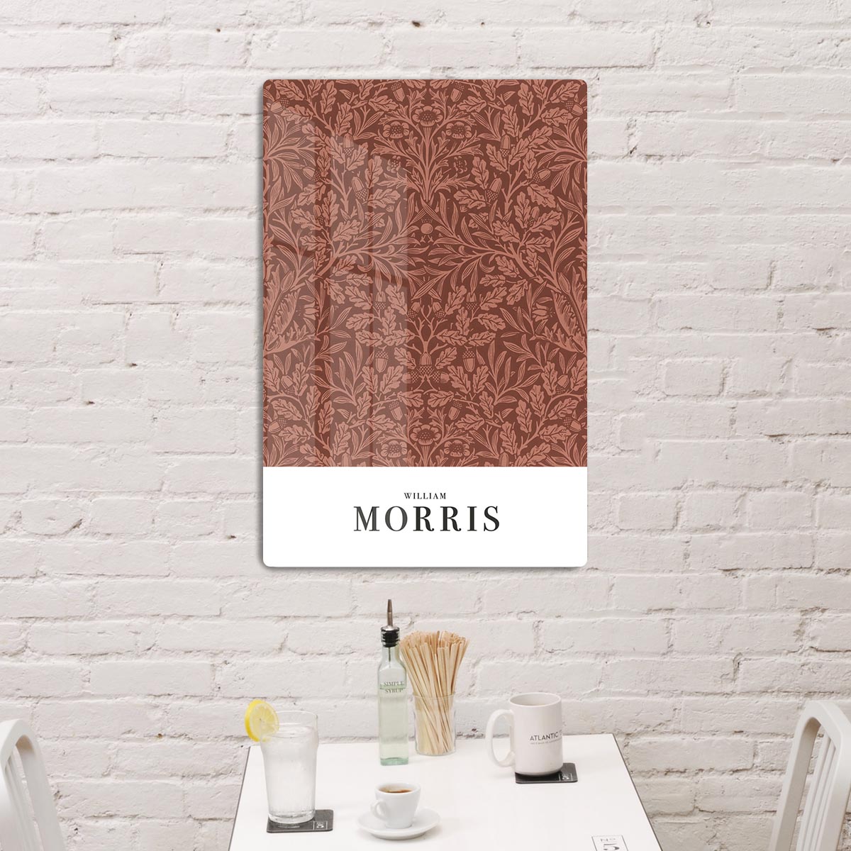 William Morris Acorns and oak leaves Acrylic Block - Canvas Art Rocks - 3
