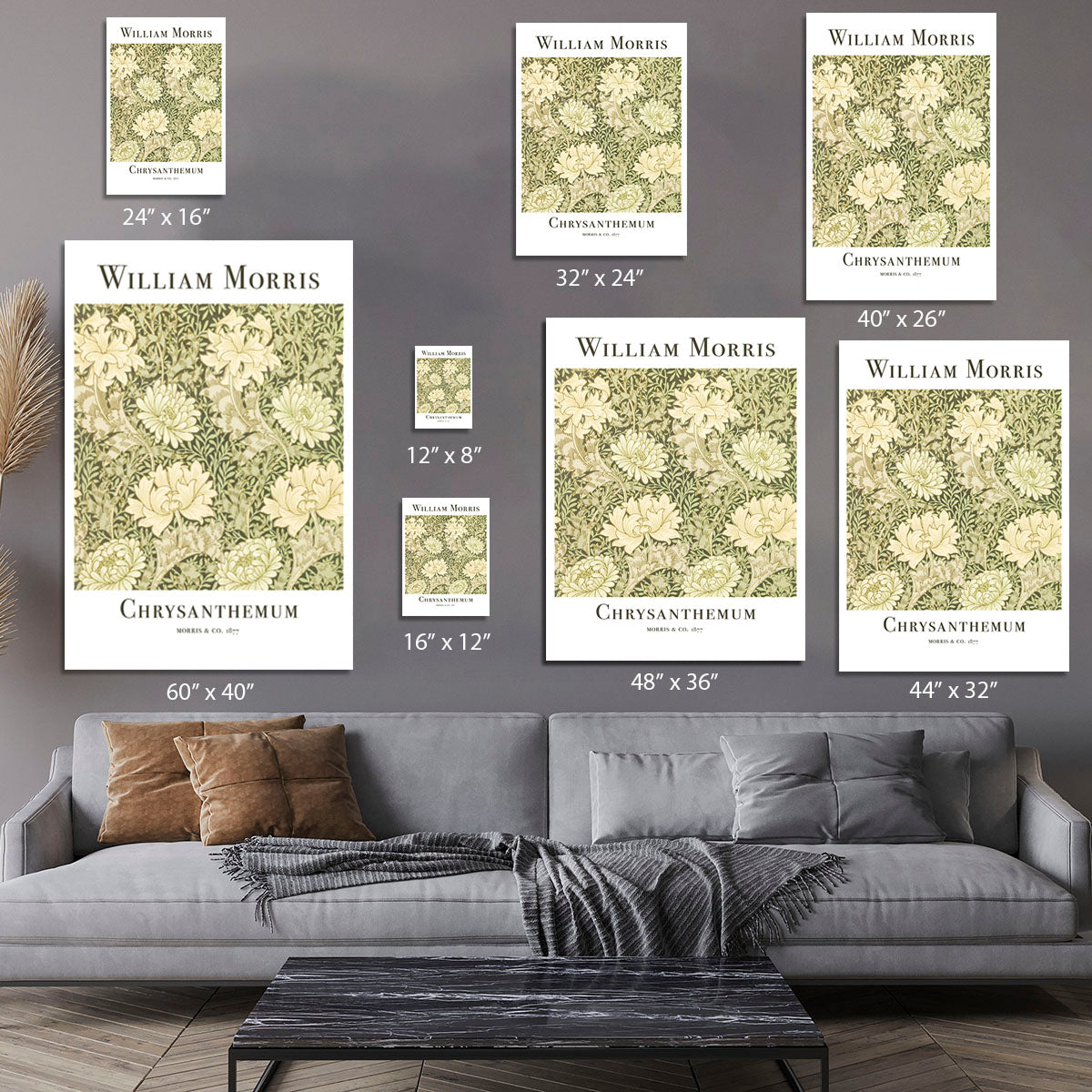 William Morris Chrysanthemum Canvas Print or Poster - Canvas Art Rocks - 7
