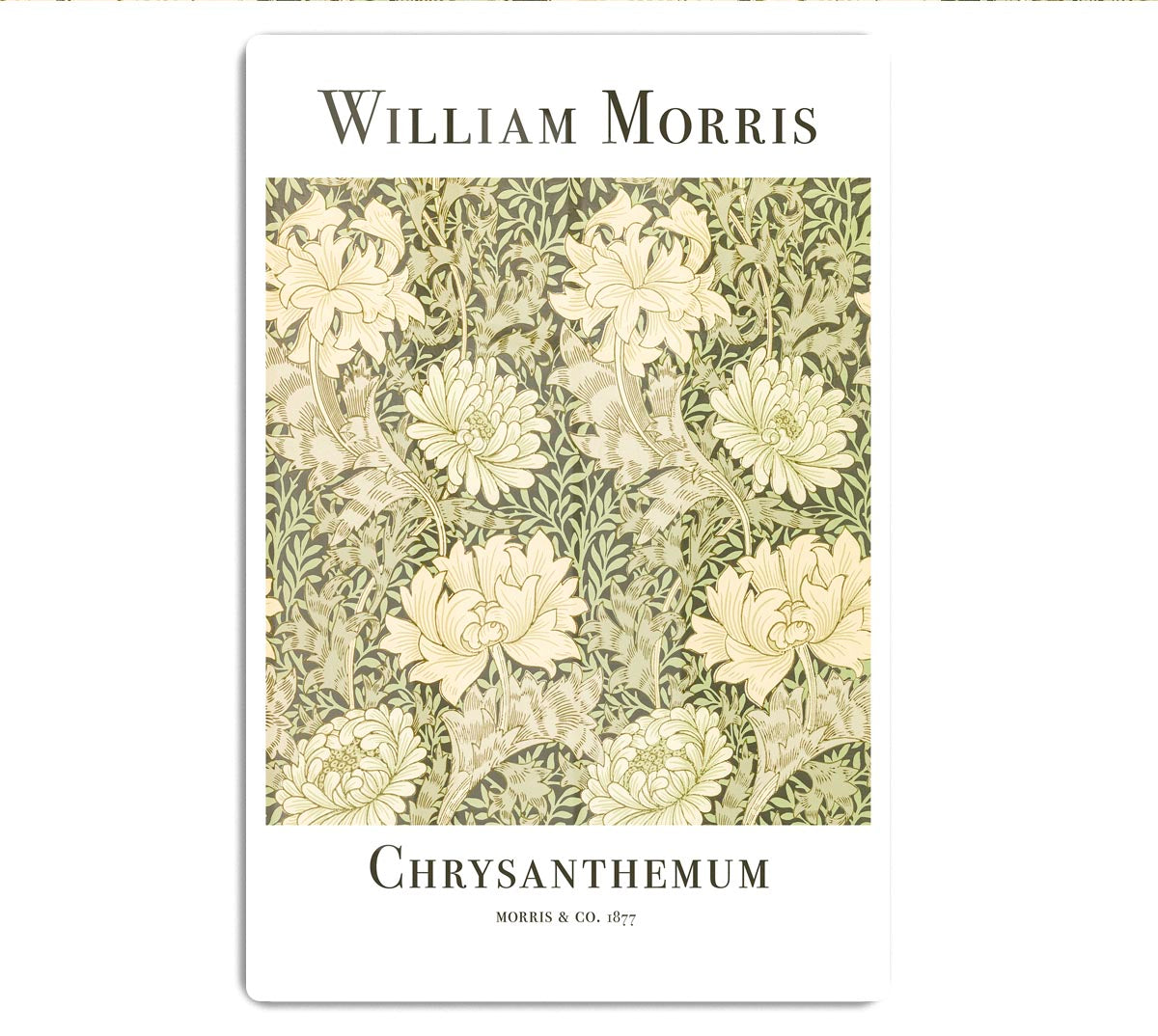 William Morris Chrysanthemum Acrylic Block - Canvas Art Rocks - 1