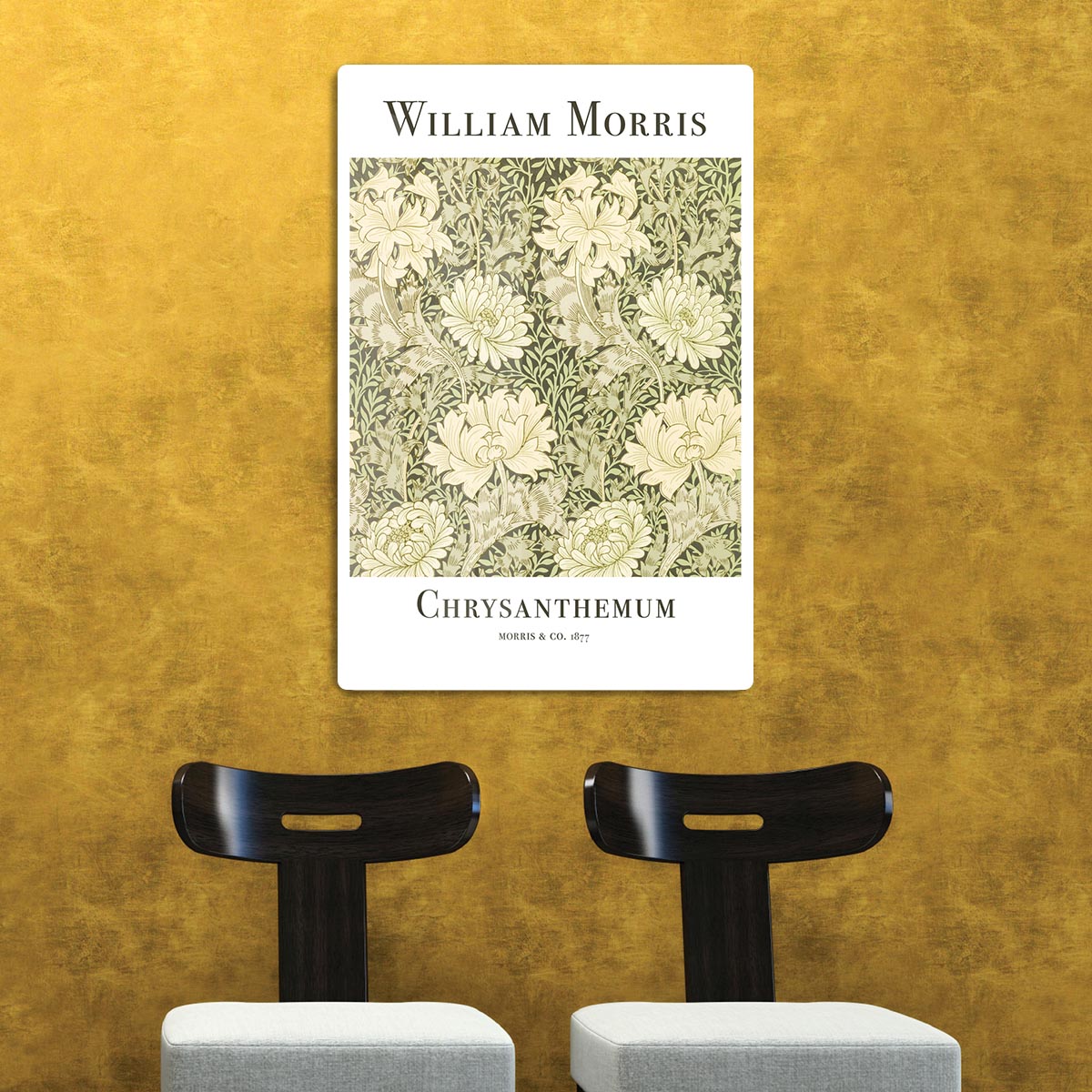 William Morris Chrysanthemum Acrylic Block - Canvas Art Rocks - 2