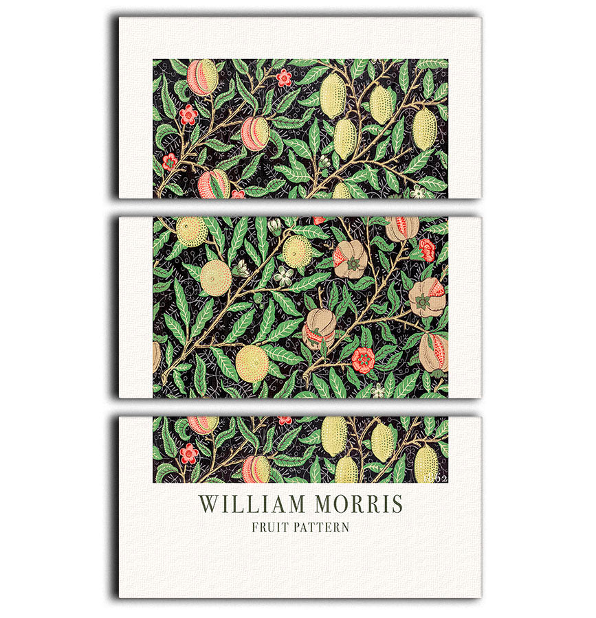 William Morris Fruit Pattern 3 Split Panel Canvas Print Canvas Art Rocks